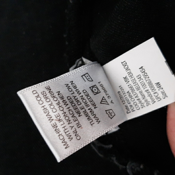 LOGO Lori Goldstein 24W Black Charcoal Grey Denim Button Released Hem Jacket - Picture 11 of 17